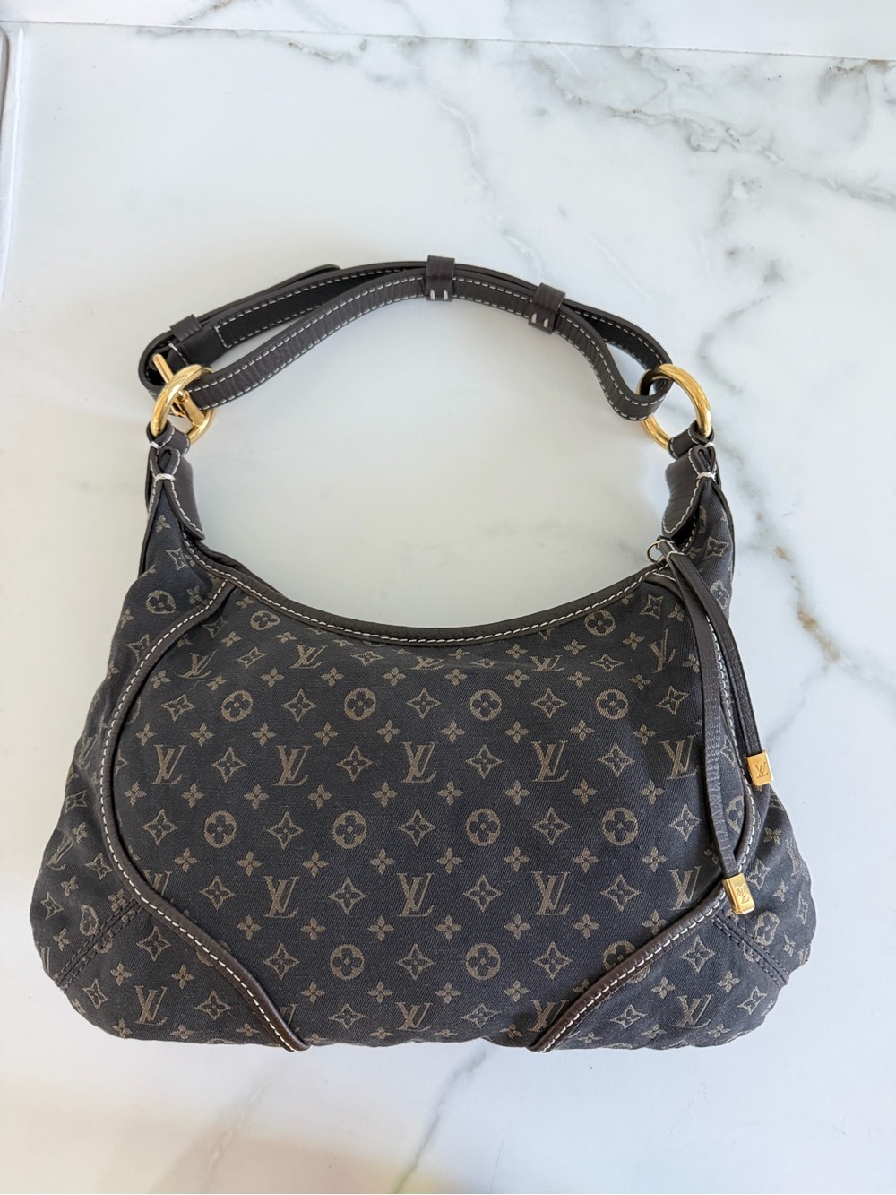 Louis Vuitton Manon PM Messenger Bag Monogram Mini Lin Brown